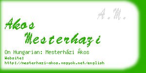 akos mesterhazi business card