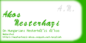 akos mesterhazi business card